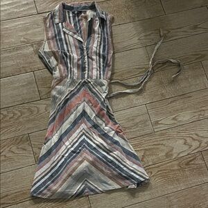 Mlle Gabrielle Multicolor Striped Midi Dress